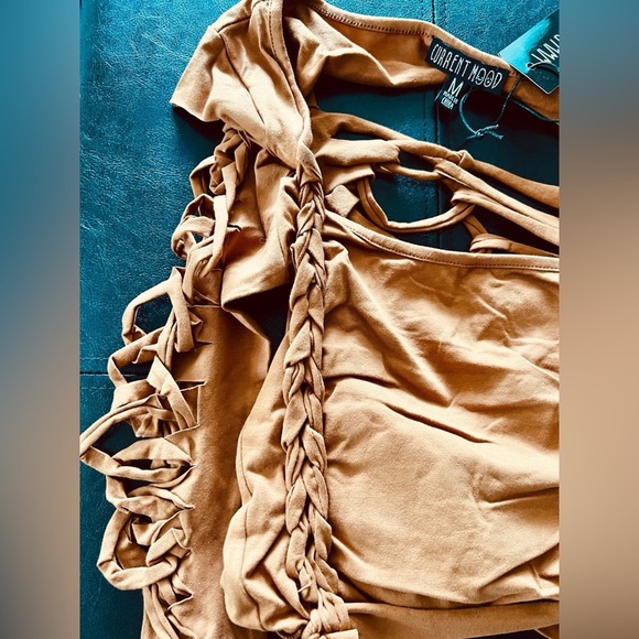 NWT Alternative Spells Long Sleeve Top in Light Brown by Dolls Kill Current Mood - Picture 6 of 13